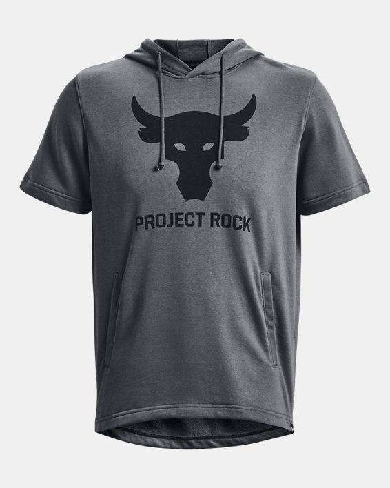 Sudadera con capucha de manga corta Project Rock Terry para hombre, Gray, pdpMainDesktop image number 4